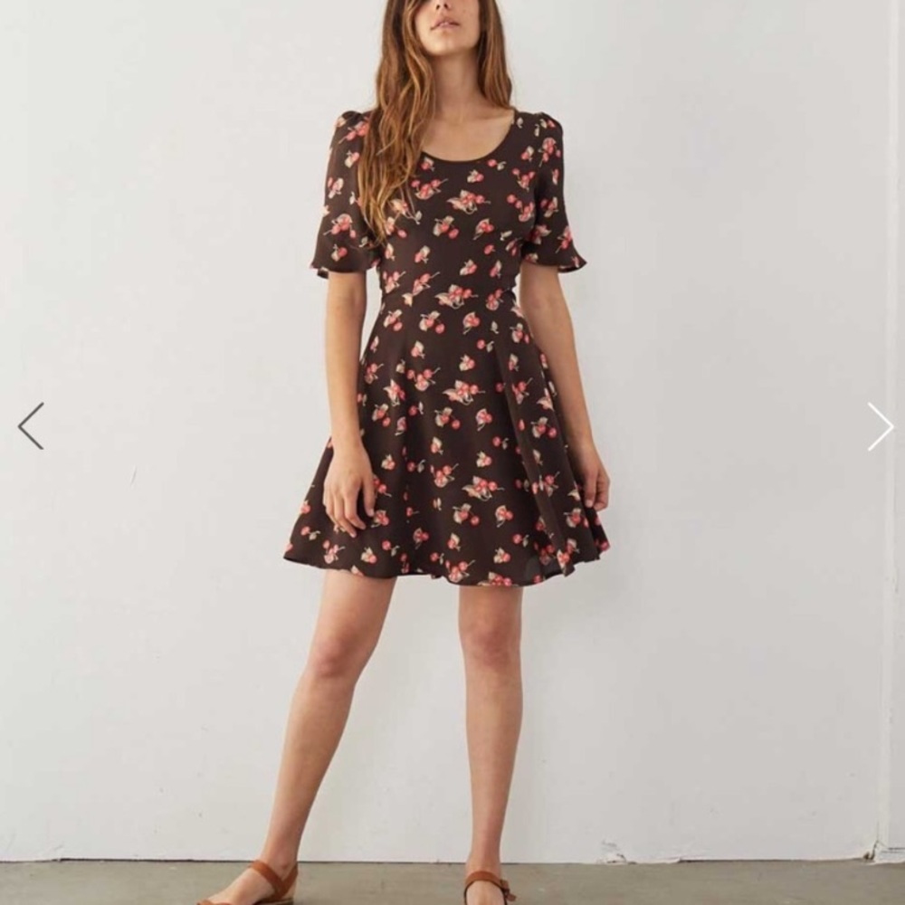 NWT Christy Dawn Brown Azalea Dress Cherry